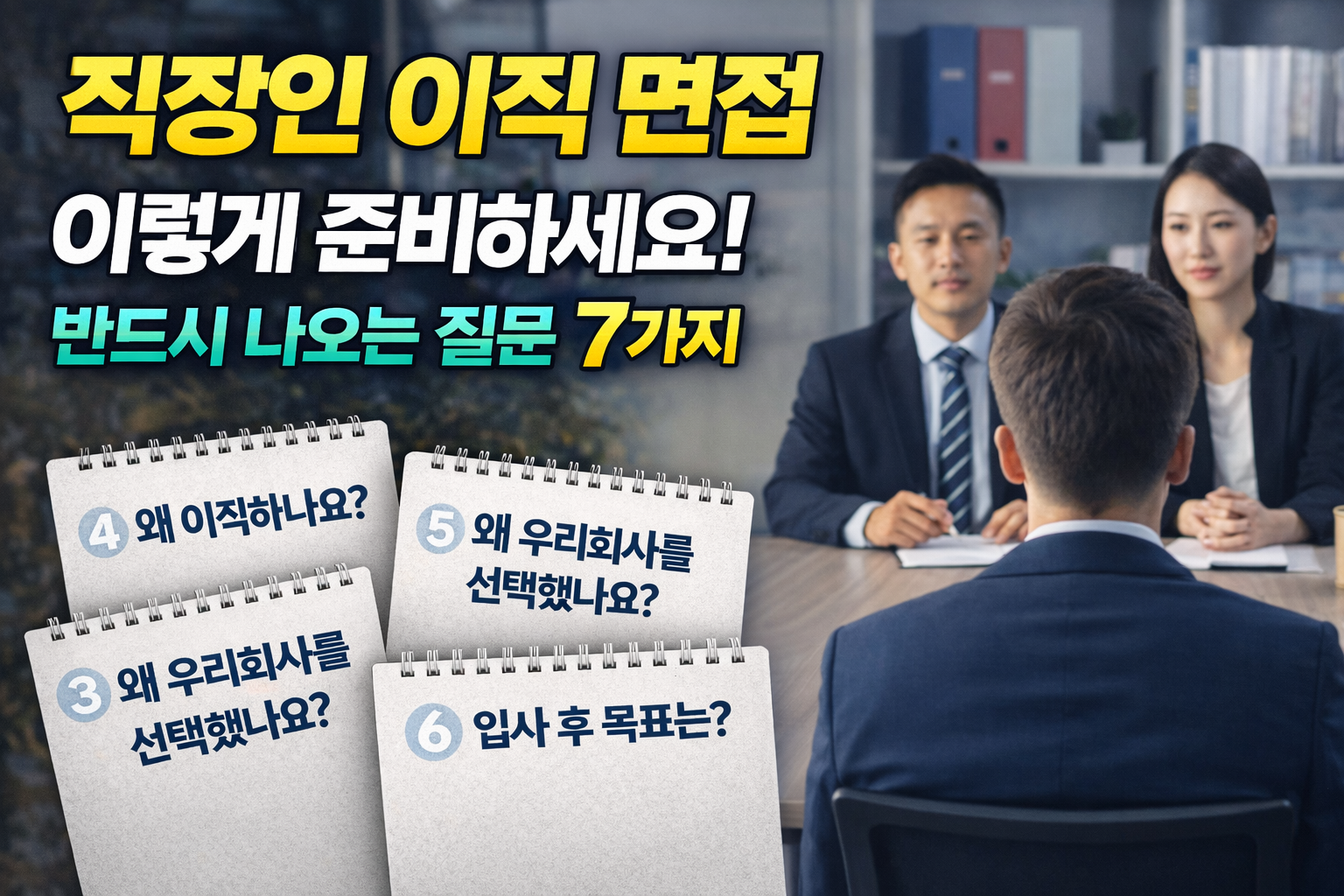 직장인 이직 면접 이렇게 준비하세요! 반드시 나오는 질문 7가지