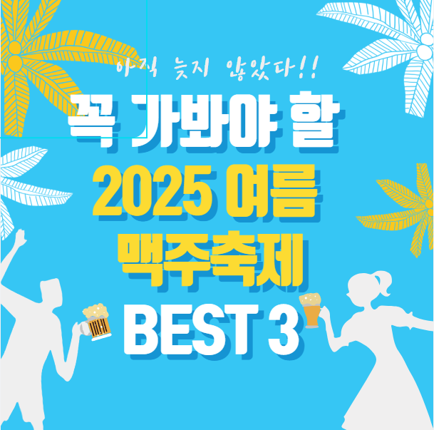 아직 늦지 않았다! 꼭 가봐야 할 2025 여름 맥주축제 BEST 3