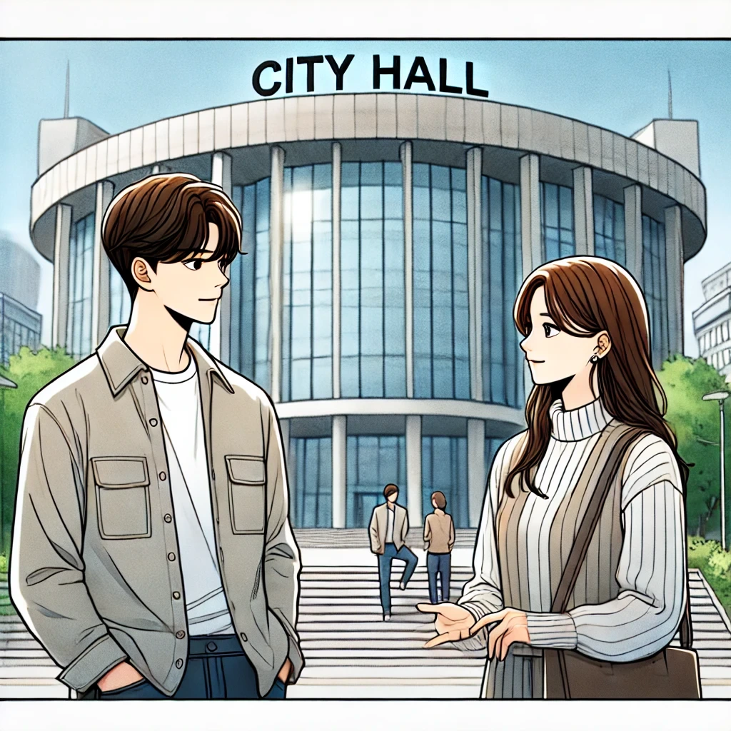 청년지원금신청 하는 청년들 모습