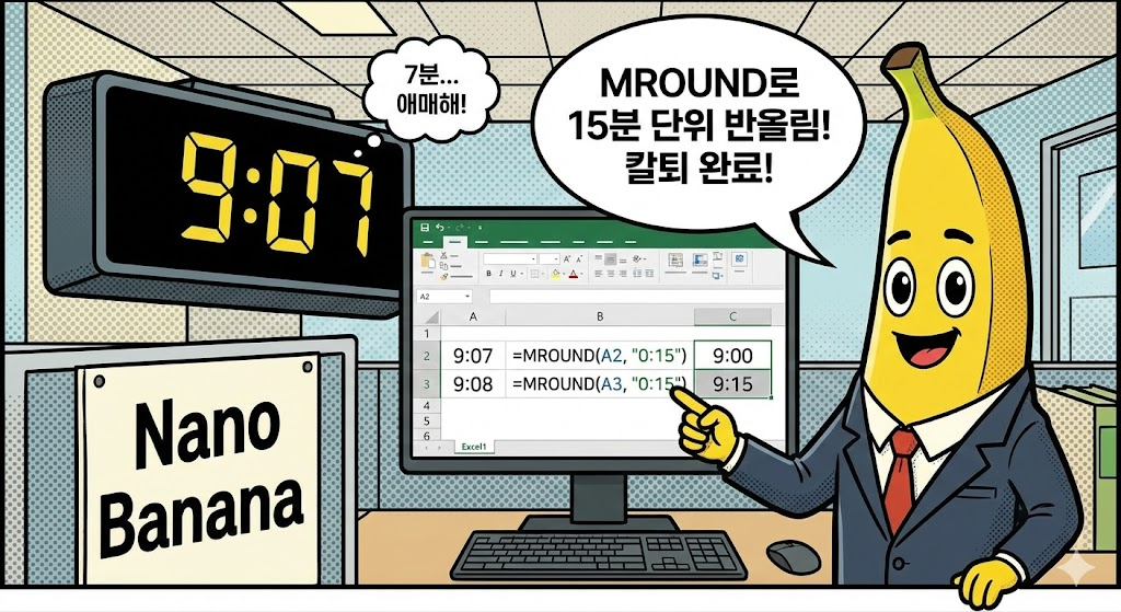엑셀 MROUND 함수 활용법