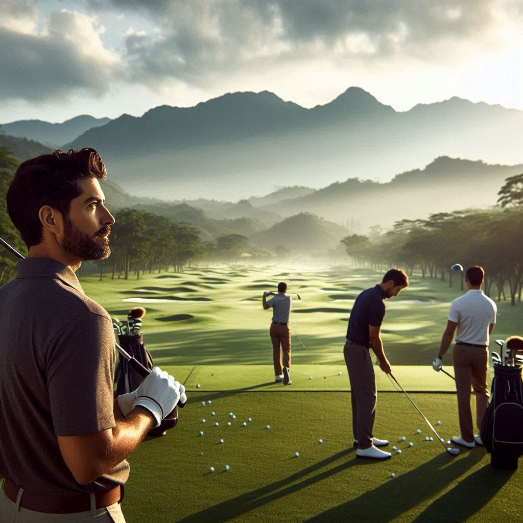 실외골프연습장 배경