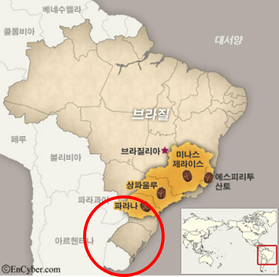 브라질 지도 - 출저 : 네이버 지식 백과