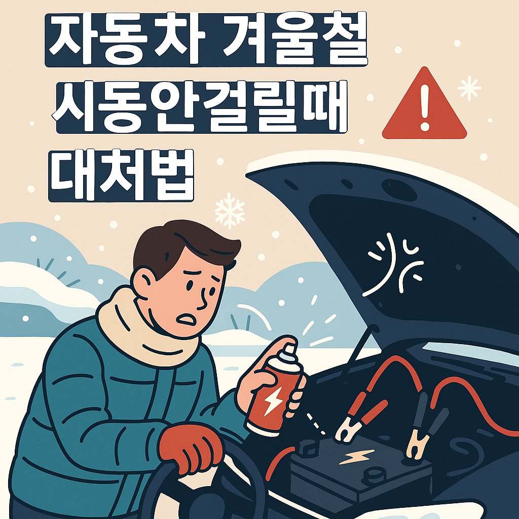 겨울철 자동차 시동 안 걸릴 때 대처법 배터리 방전·연료 문제까지 총정리!