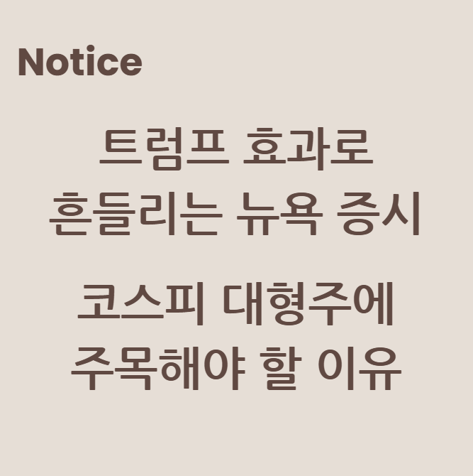 트럼프 효과로 흔들리는 뉴욕 증시, 코스피 대형주에 주목해야 할 이유