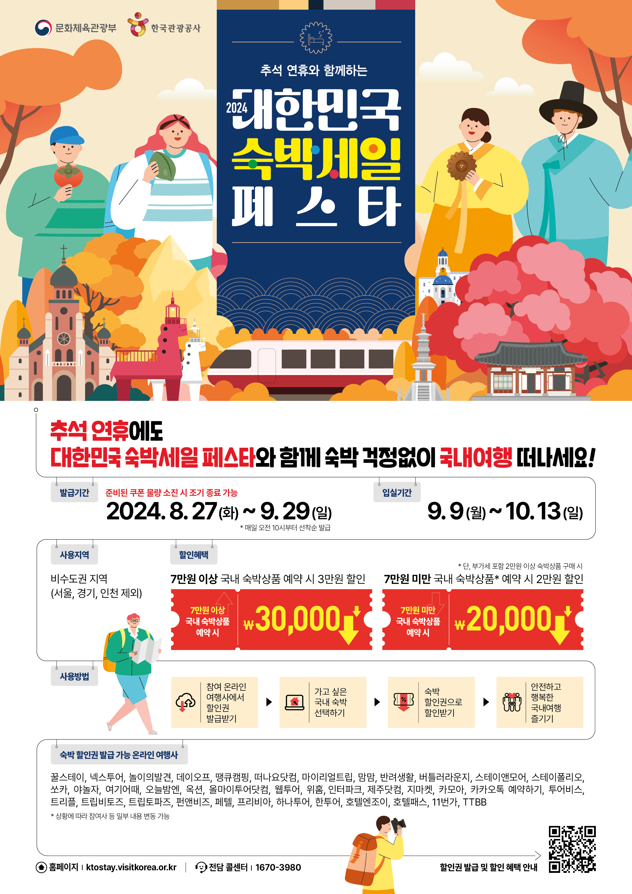 추석 연휴, 대한민국 숙박세일 페스타로 특별한 휴가를 즐겨보세요!
