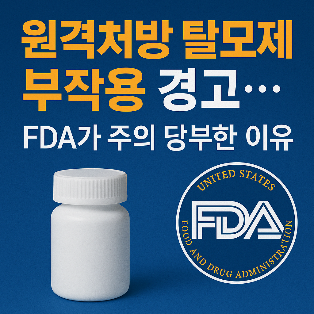 FDA &quot;원격처방 탈모제&quot; 부작용 경고