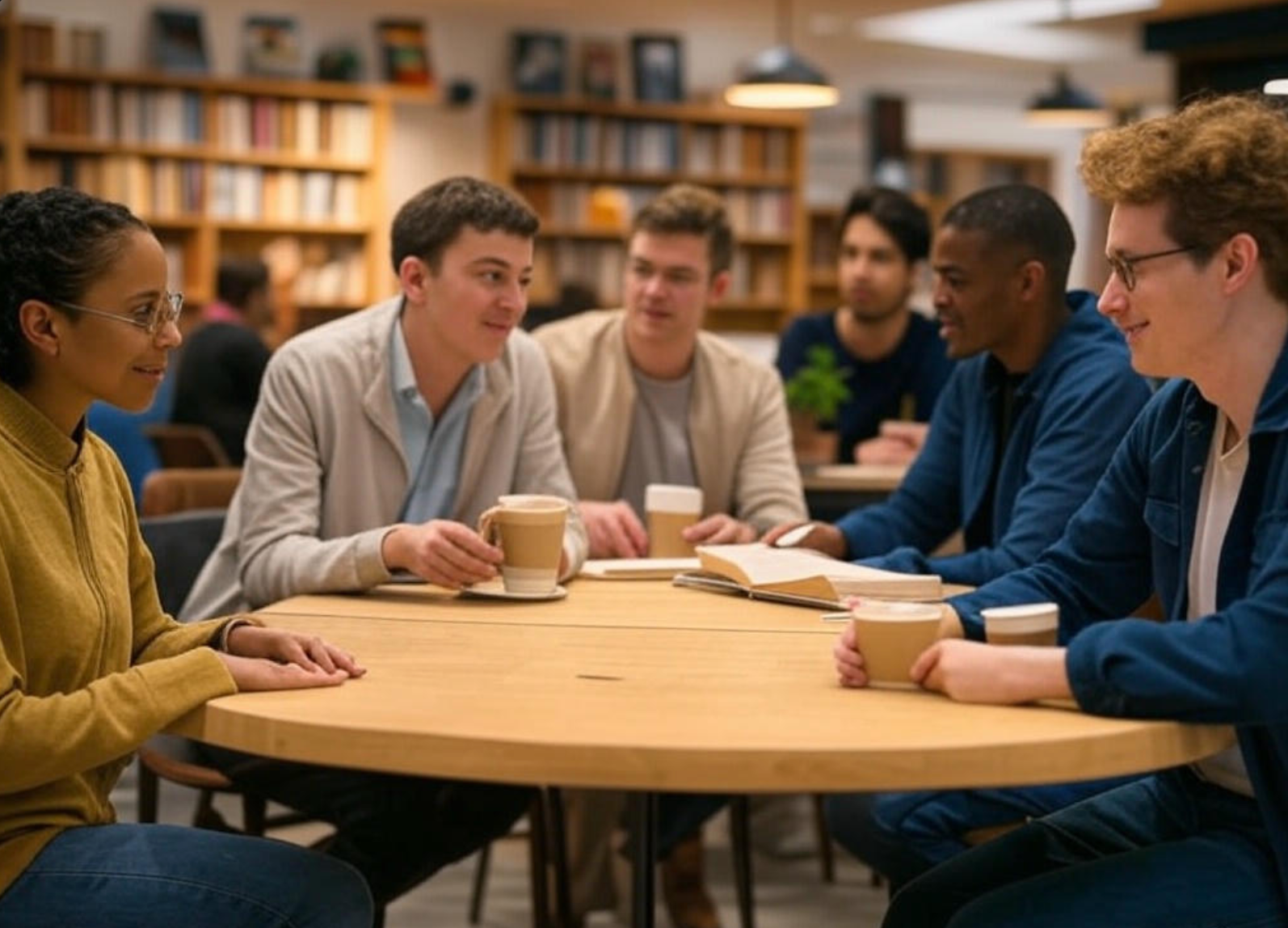 대학에서 휴식과 사교의 공간인 카페이미지 입니다.