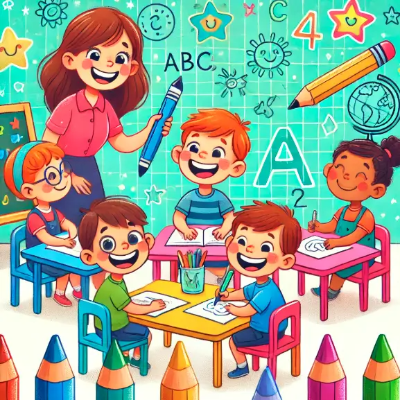 어린이집-학생들-공부