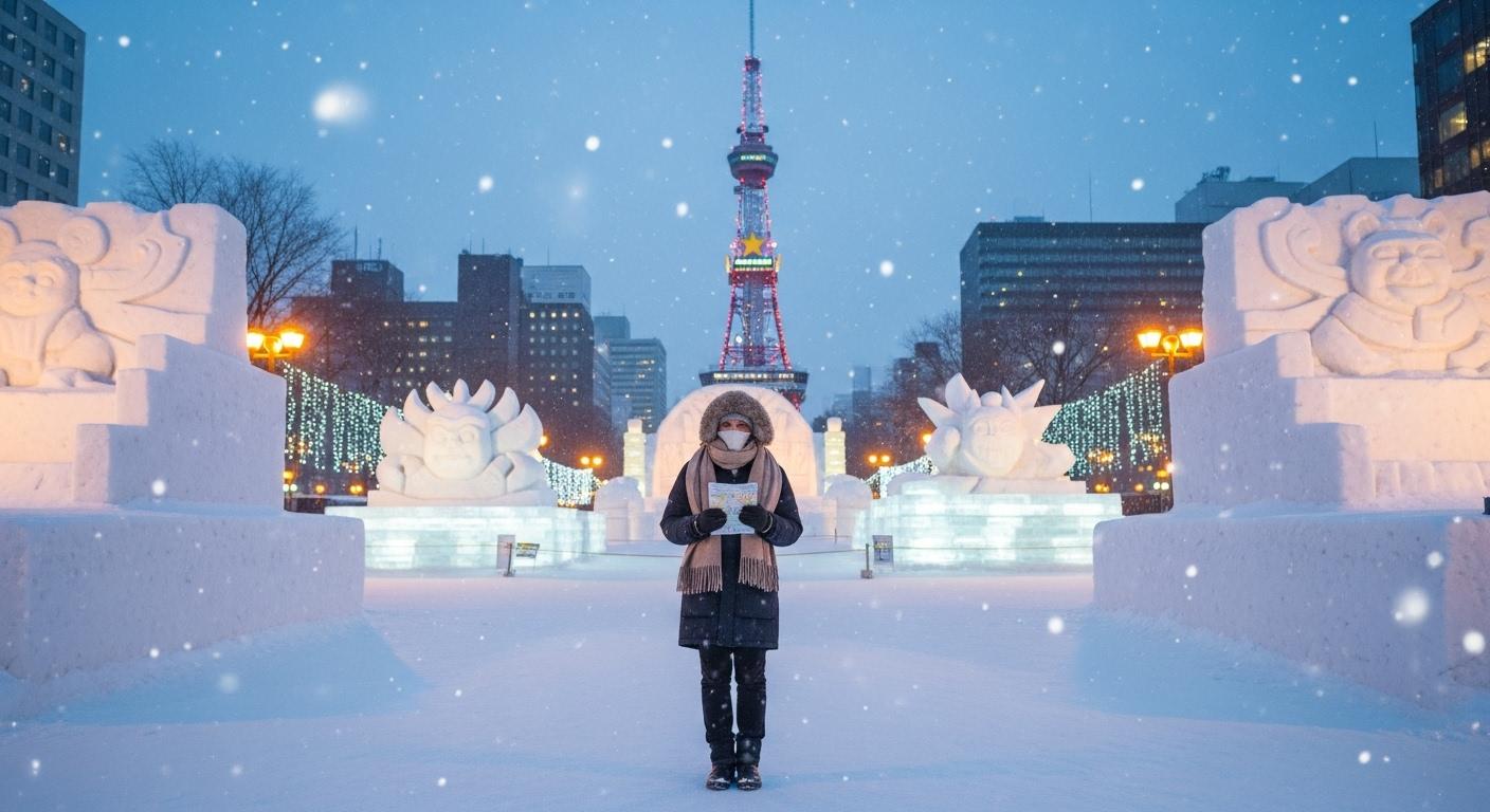겨울 삿포로 여행 코디