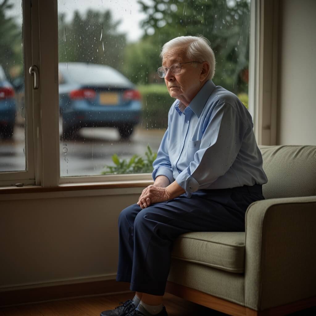 비-오는날-통증을-느끼는-노인