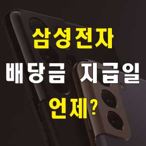 삼성전자 배당금 지급일 및 확인방법