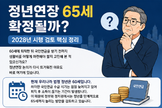 정년연장 65세 확정될까? 2028년 시행 검토 핵심 정리2