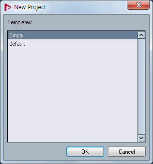 큐베이스 누엔도 새 프로젝트 만들기
