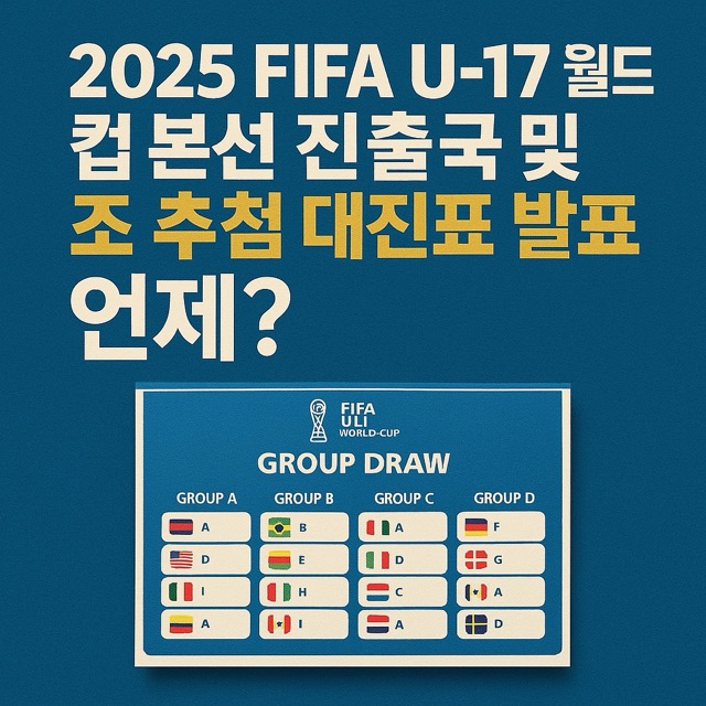 U-17 월드컵 본선 진출국 및 조 추첨 대진표