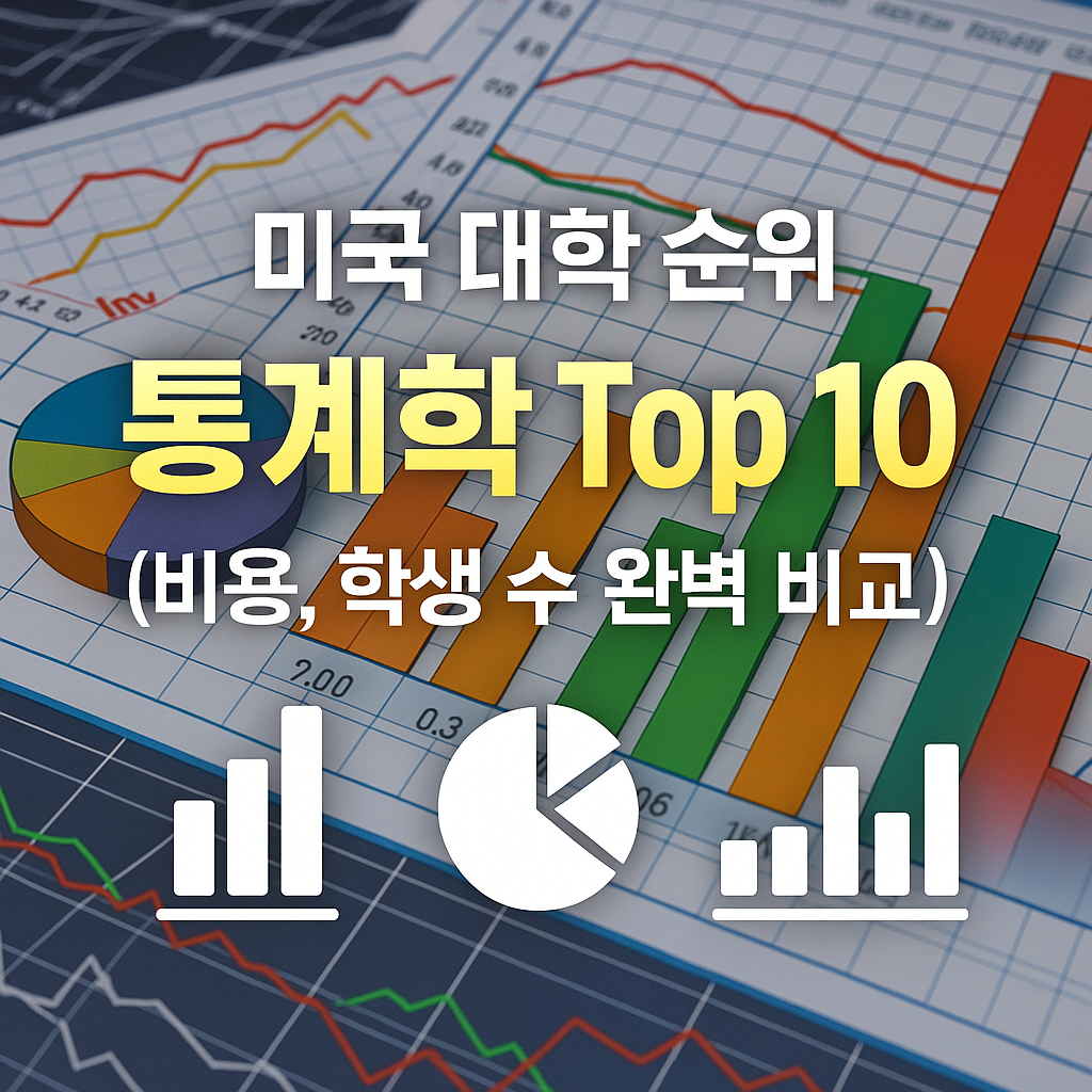 미국 대학 순위-통계학 전공 TOP 10 (비용, 학생 수 비교) 이미지