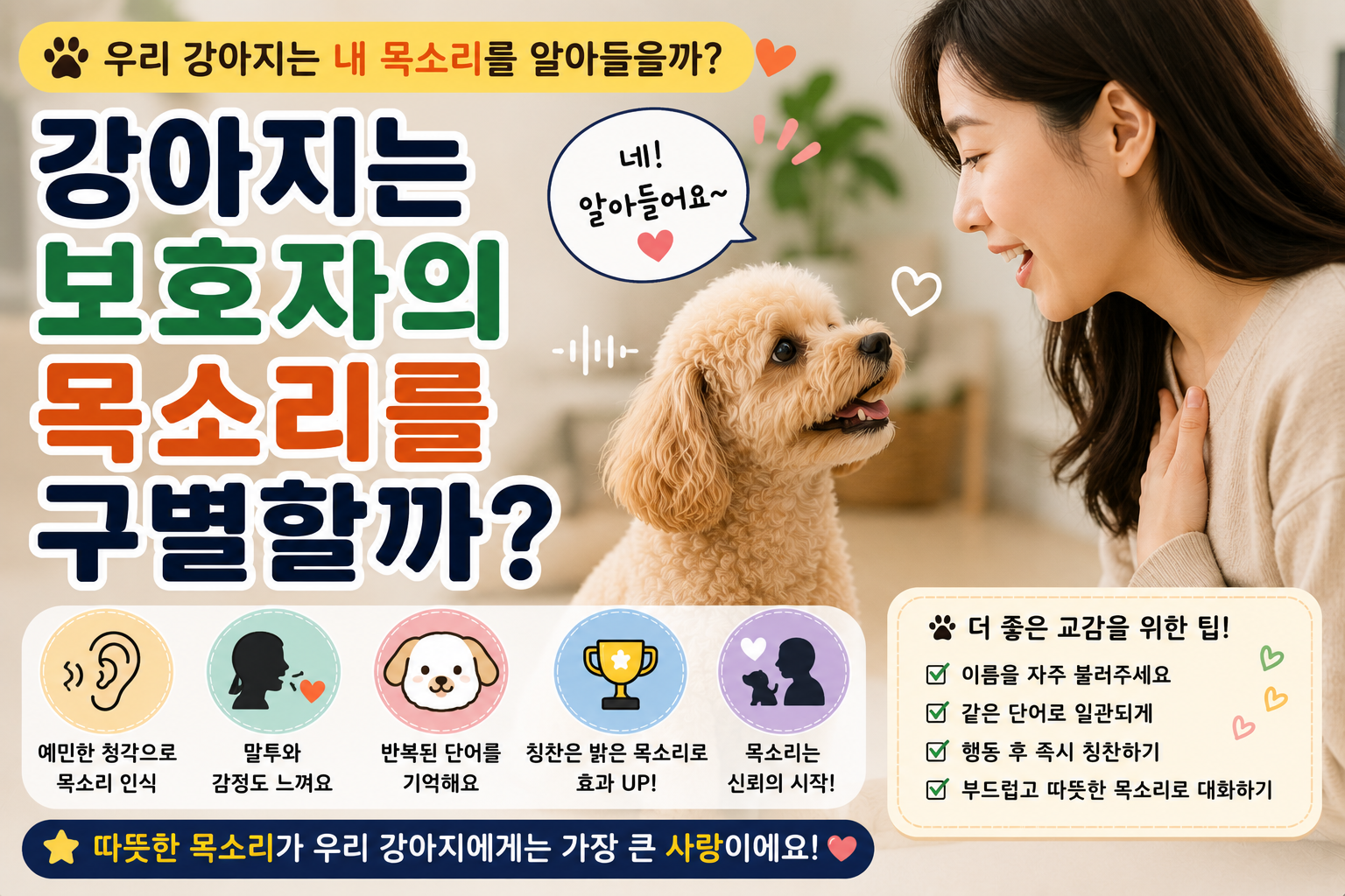 강아지는 보호자의 목소리를 구별할까?｜반려견이 가장 좋아하는 목소리의 비밀