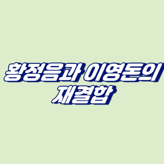 황정음과 이영돈의 재결합