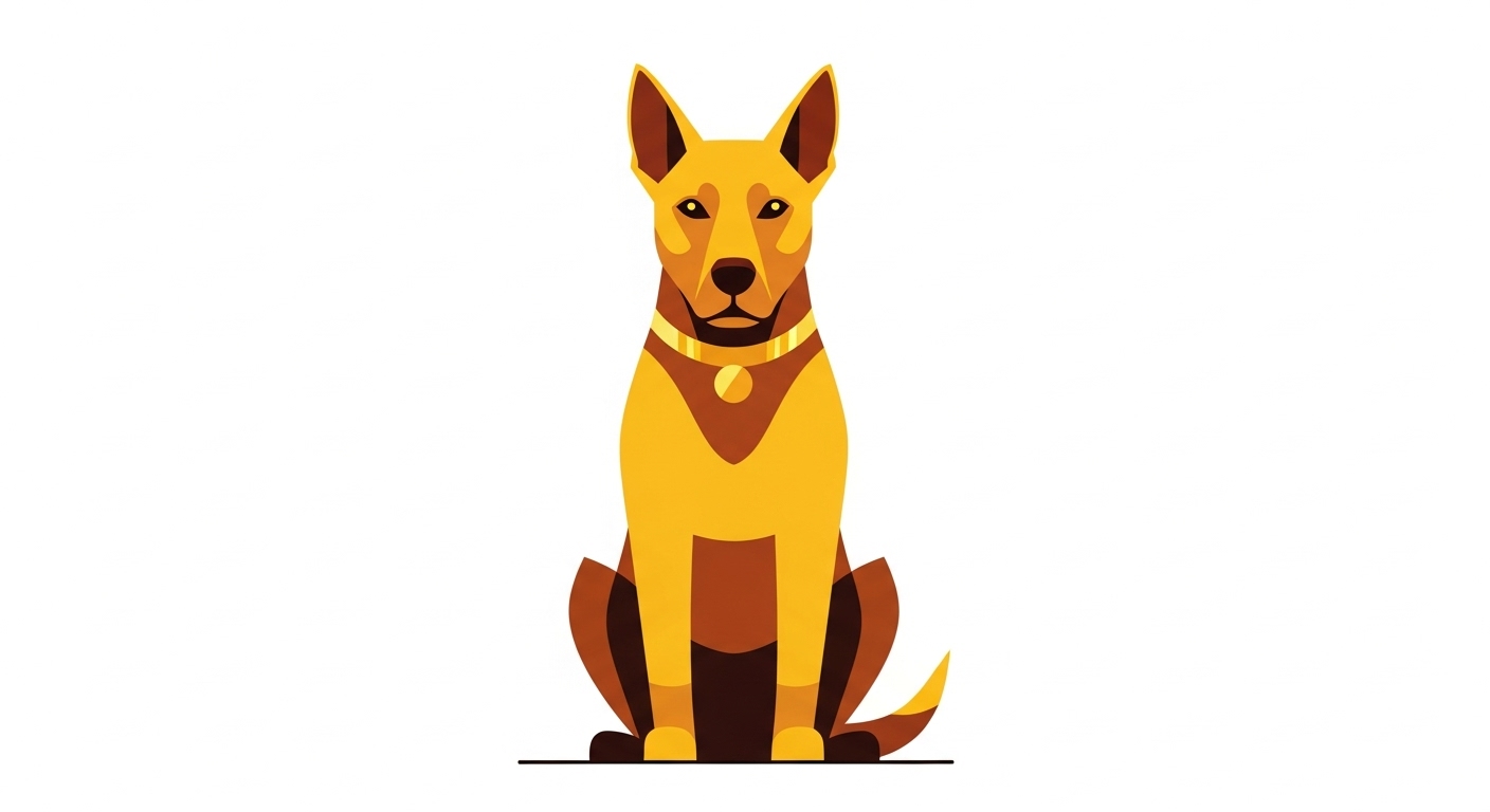 한결같은 모습으로 자리를 지키며 믿음을 주는 개띠 캐릭터 일러스트