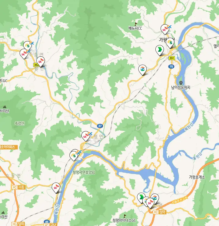 가평 세차장 위치