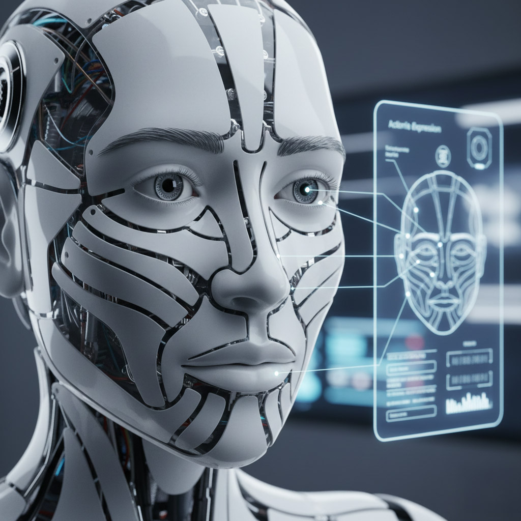 휴머노이드 얼굴의 마이크로 표현(미세 표정) 구현 기술