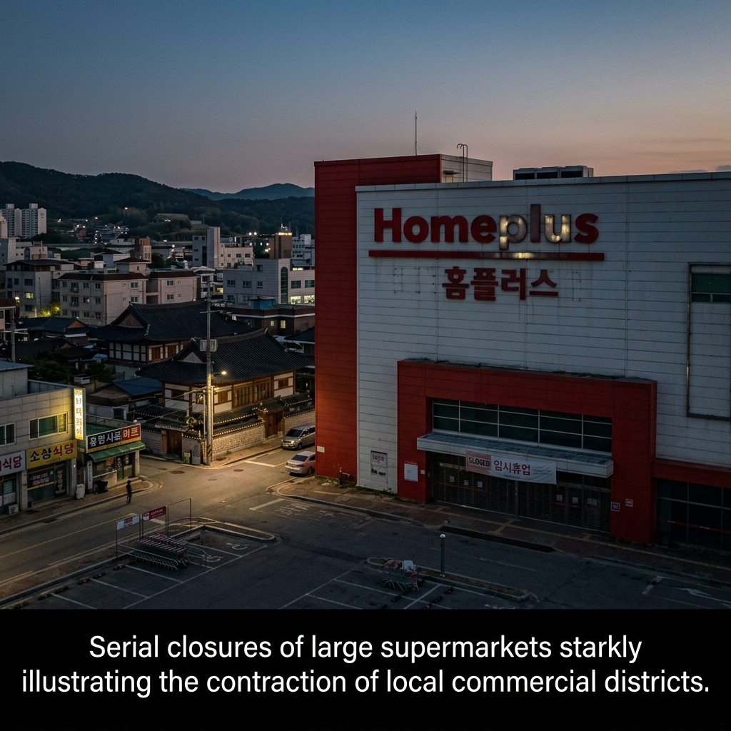 영남권 및 전라도, 충청도 지역의 지방 홈플러스 폐점 점포 외관 비주얼