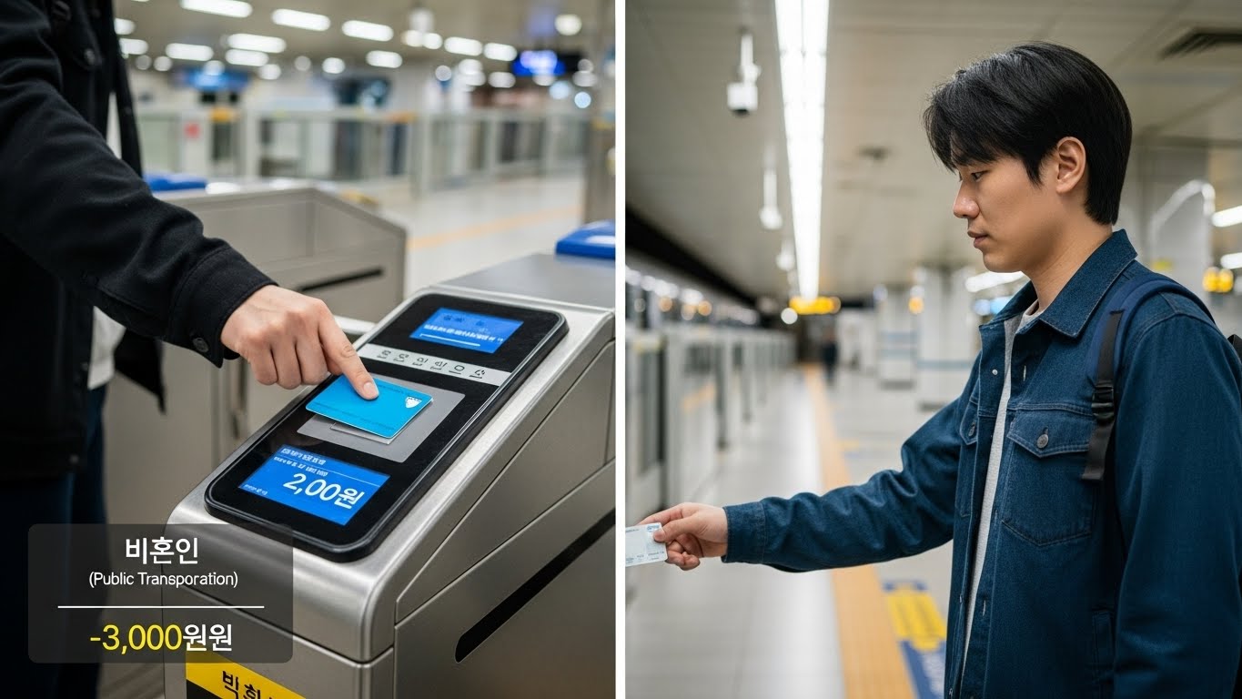 대중교통 이용과 영화 관람 등 추가 소득공제 혜택을 받을 수 있는 문화생활을 즐기는 한국인