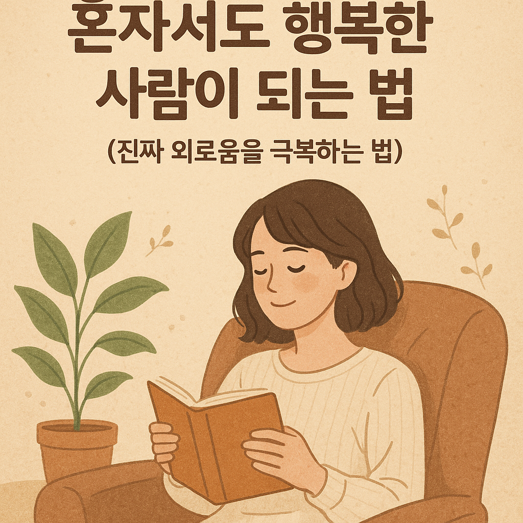 혼자서도 행복한 사람이 되는 법 (진짜 외로움을 극복하는 법)