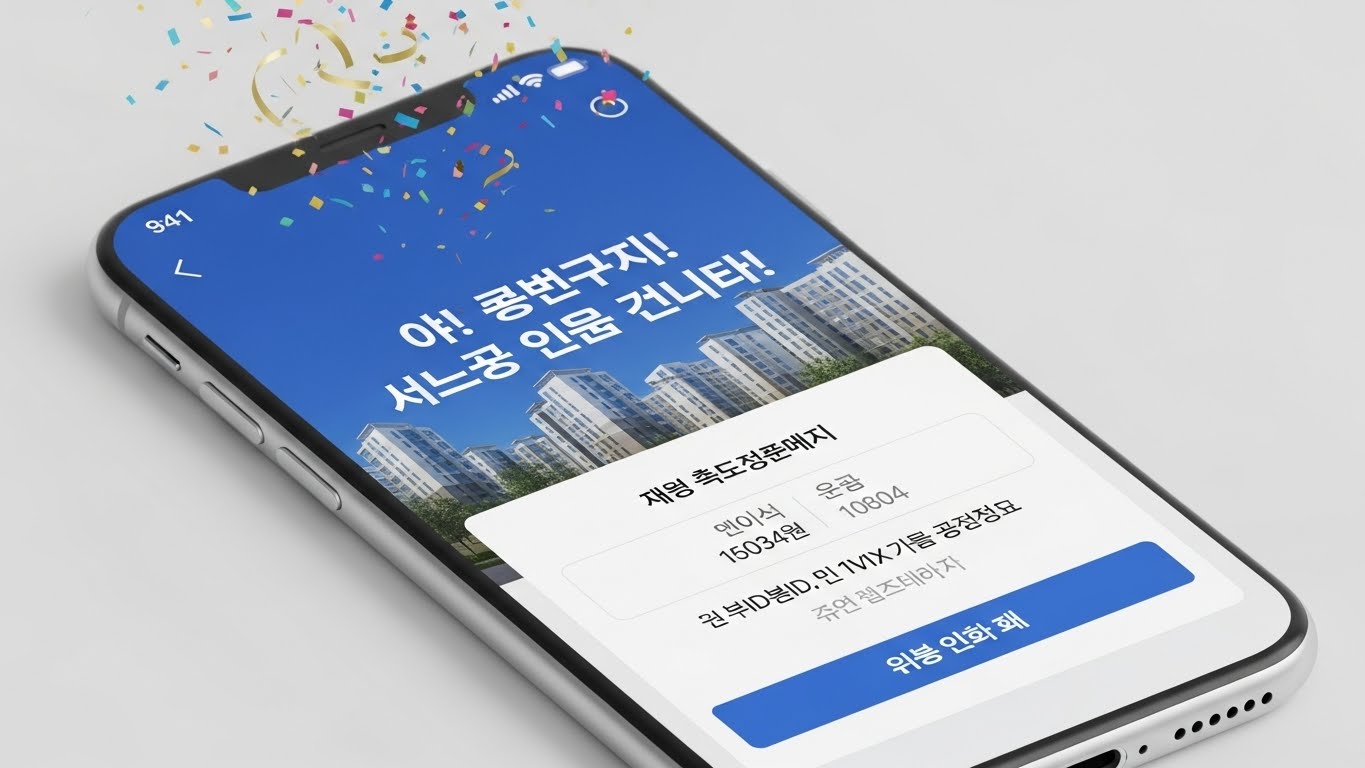 청약낙첨문자,청약당첨조회방법