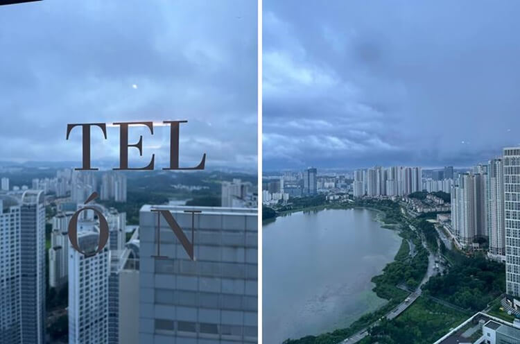 다른 자리에서 보이는 아파트와 마운틴뷰