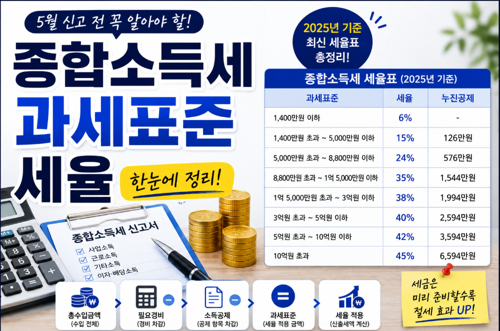종합소득세 과세표준 세율 알아보기