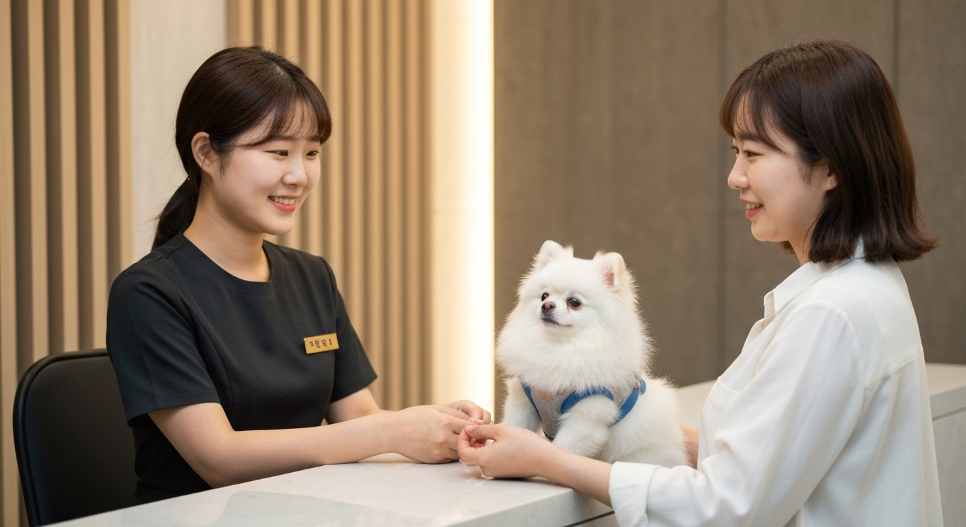애견호텔 체크인 상담