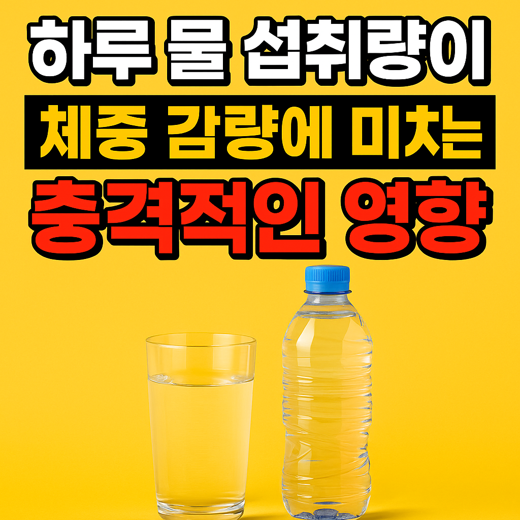 하루 물 섭취량이 체중 감량에 미치는 충격적인 영향