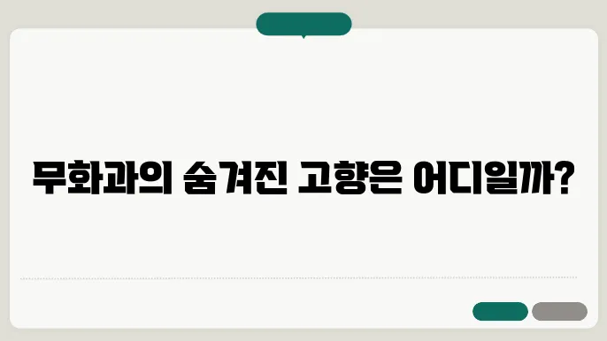 무화과 원산지