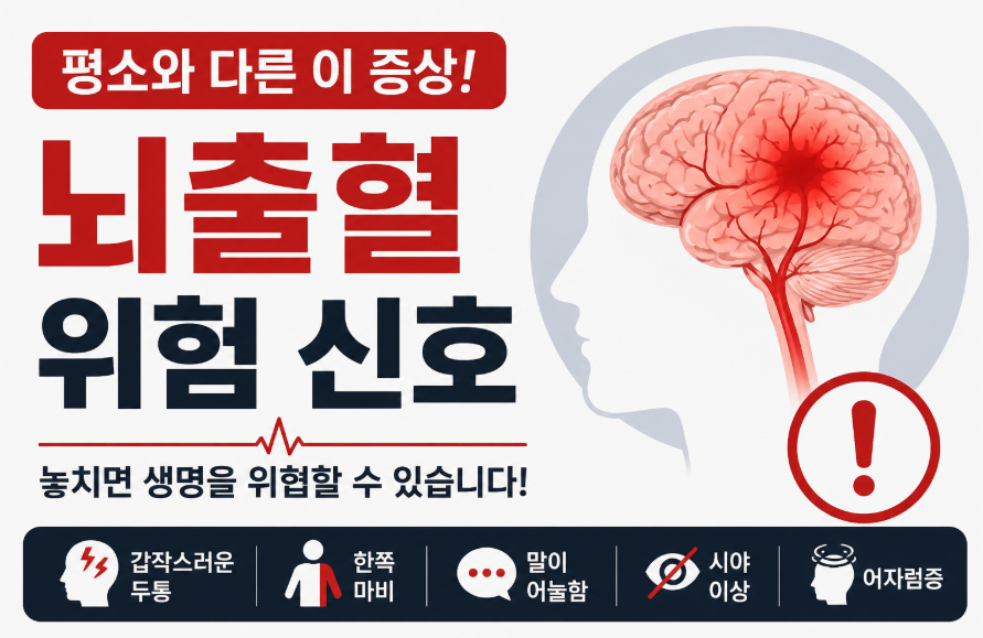 뇌출혈 전조증상 가능성 확인하고 유의하세요