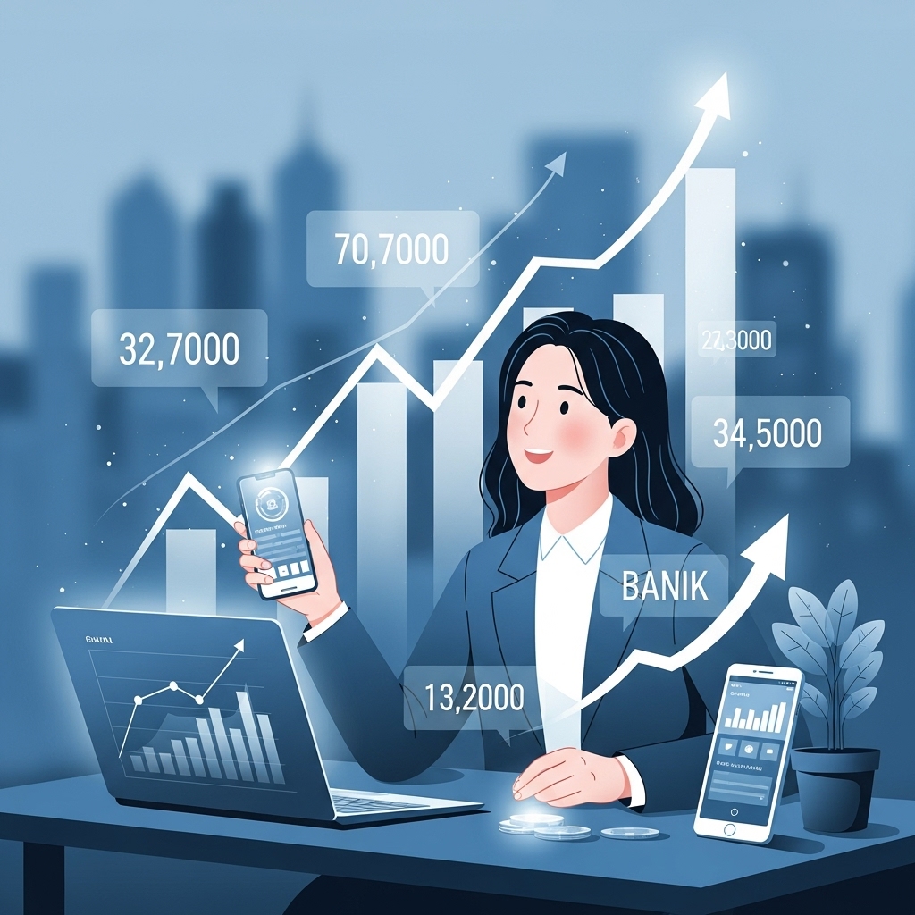 청년 도약 계좌를 통해 재정적으로 성공적인 미래를 계획하는 한국 청년이 밝게 웃고 있는 모습