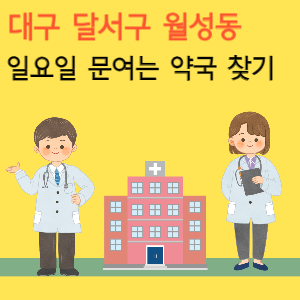 대구 달서구 월성동 일요일 문여는 당번 약국