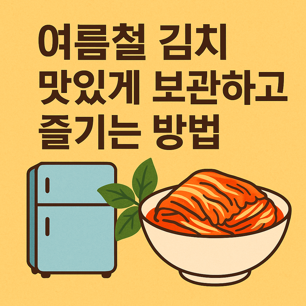여름철 김치를 맛있게 보관하고 즐기는 방법