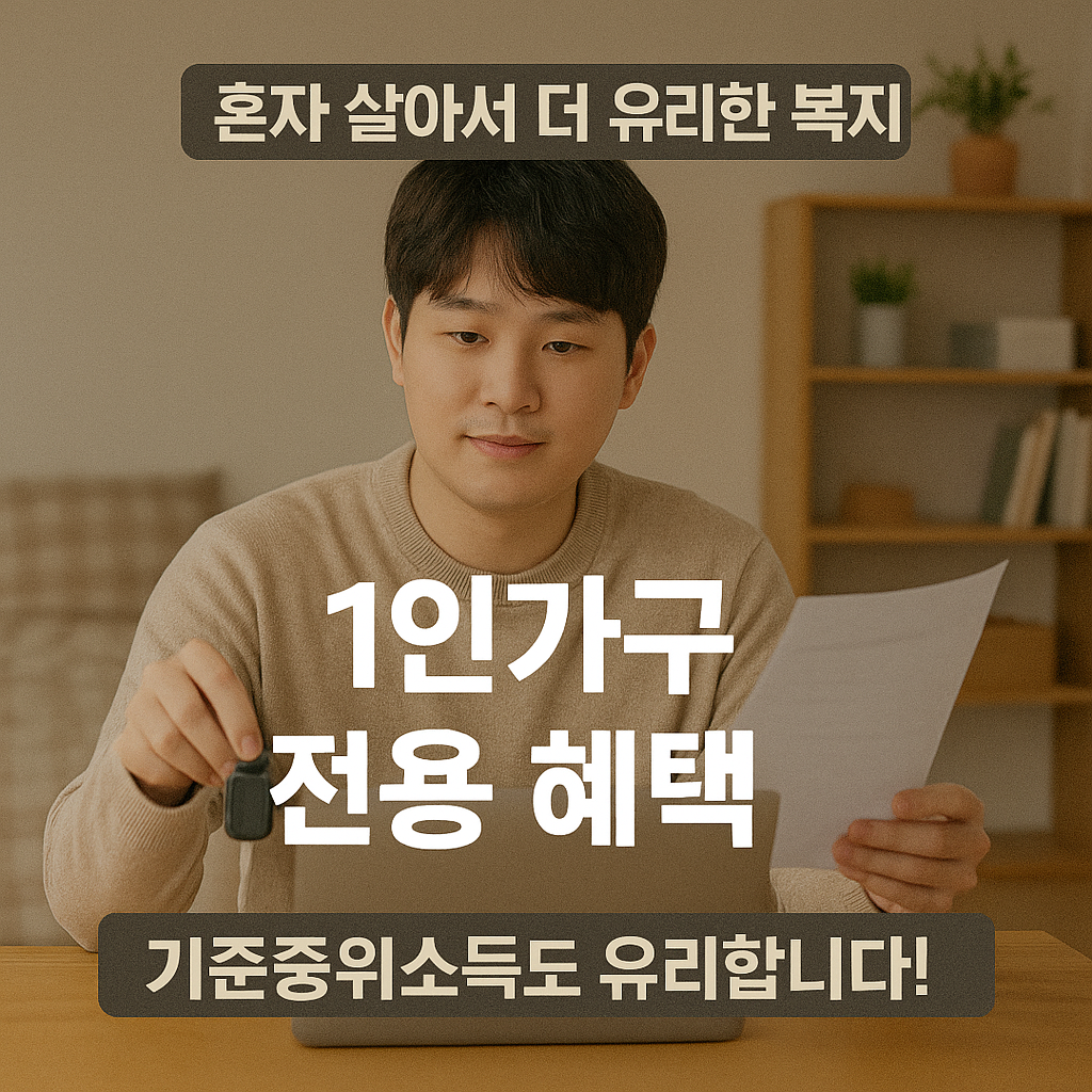 [8편] 복지 조건의 진실 시리즈 - 1인가구에게 더 유리한 복지제도들