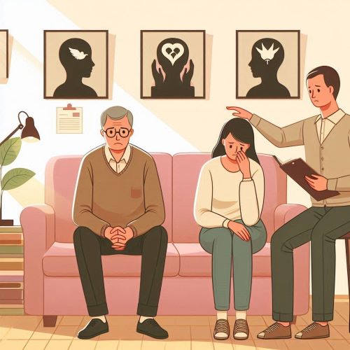 성인이 심리지원 서비스를 받고 있다