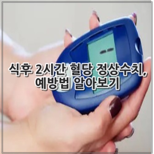 식후 2시간 혈당 정상수치, 예방법 알아보기