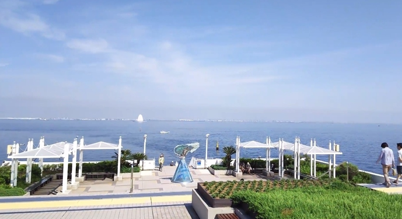 우미호타루 풍경, 멀리 도쿄가 보인다