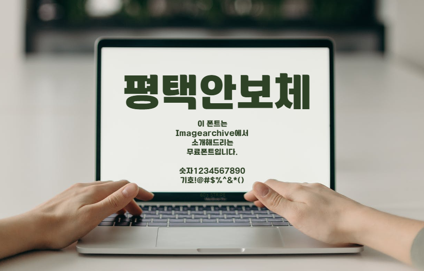 평택안보체 : 두꺼우면서 부드러운 획의 느낌을 가진 무료폰트