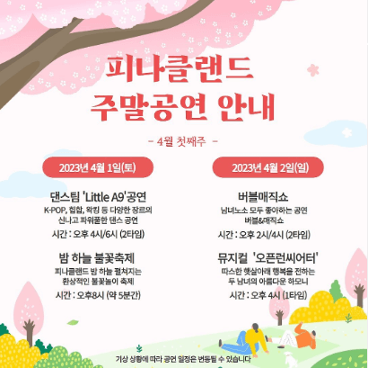 피나클랜드 튤립 수선화 봄꽃 축제 불꽃축제