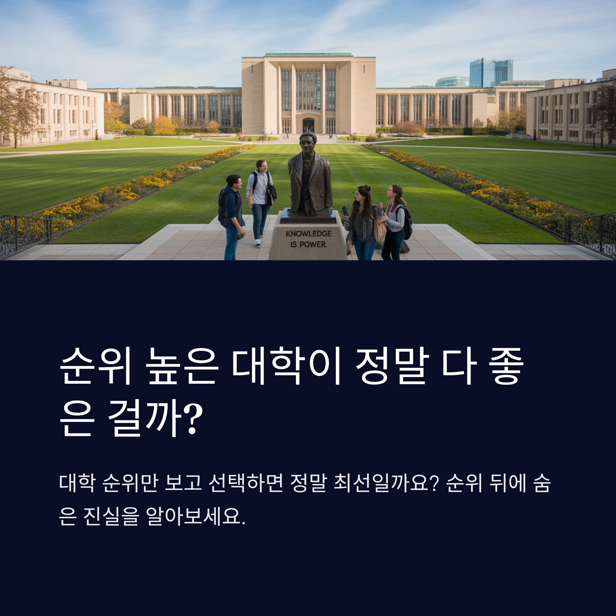 순위 높은 대학이 정말 다 좋은 걸까?