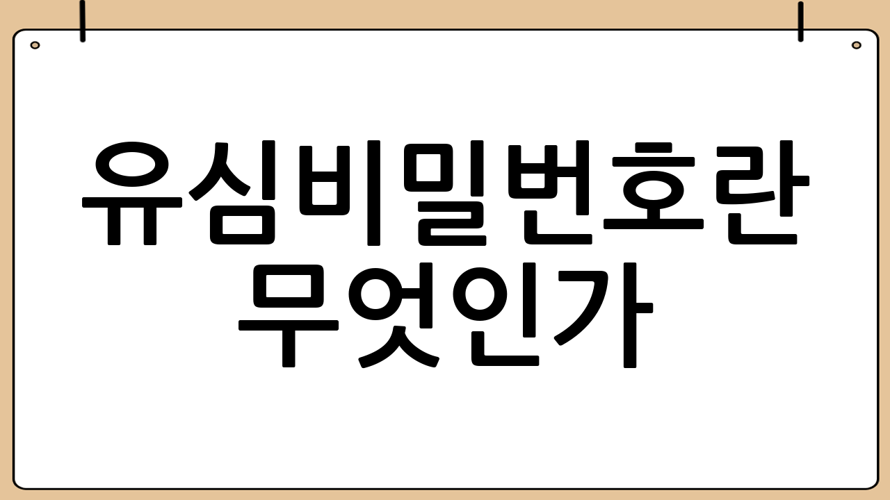 유심비밀번호란 무엇