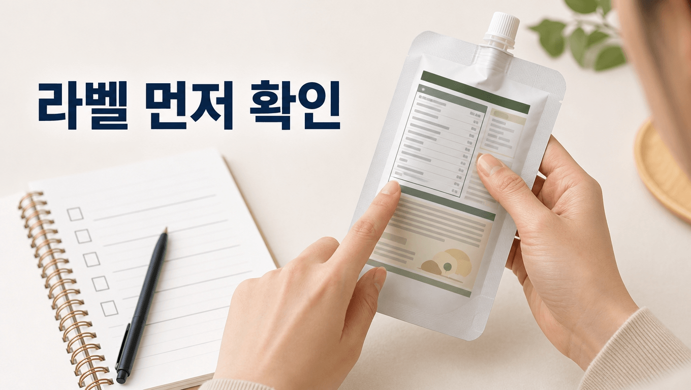 흑염소 진액 원료와 영양정보 라벨 확인