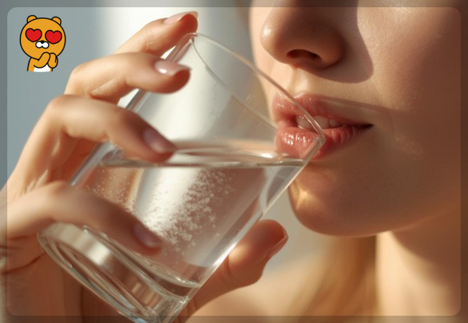 아침 소금물 한잔