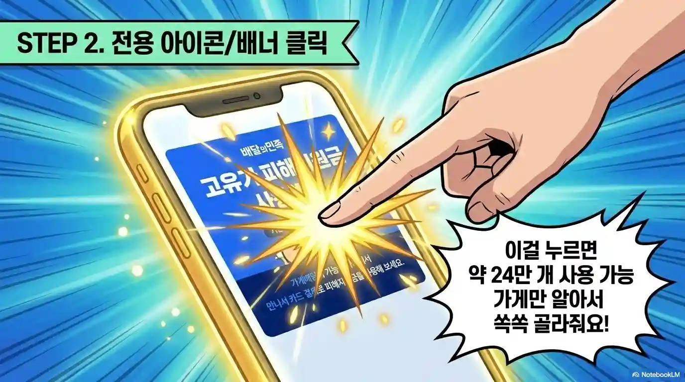 고유가 피해지원금 배달의민족 사용 방법 2단계
