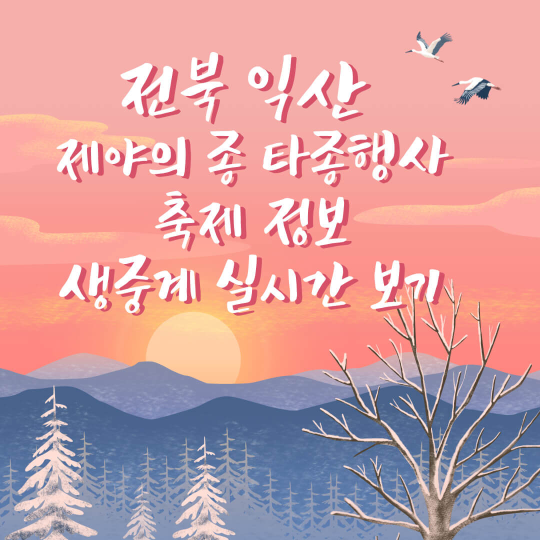 전북 연말 익산 축제 익산 제야의 종 타종행사&#44; 실시간 생중계