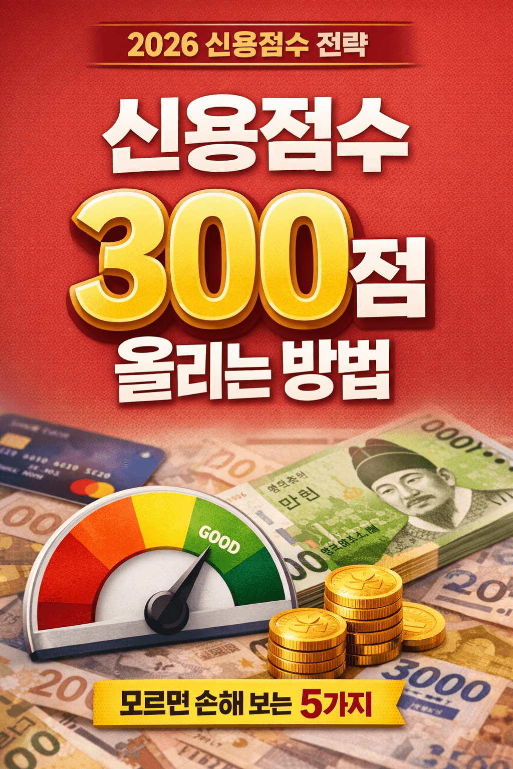 2026년 신용점수 300점 올리는 5가지 방법